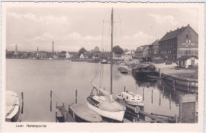 26789 Leer/Ostfriesland, Hafenpartie, ca. 1955