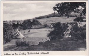69483 Wald-Michelbach (Odenwald), Kirchberg, Zeltlager, ca. 1950