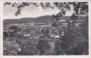 69509 Mörlenbach im Odenwald, Ortsansicht, ca. 1950