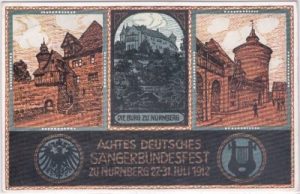 90403 Nürnberg, Ganzsache VIII. Sängerbundesfest 1912