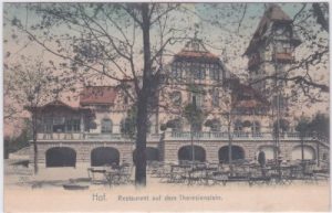 95028 Hof (Saale), Restaurant auf dem Theresienstein, ca. 1905