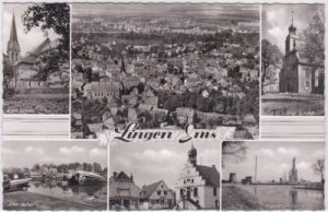 49808 Lingen/Ems, u.a. Luftaufnahme, ca. 1965