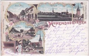 39167 Hohendodeleben (Wanzleben), Farblitho, ca. 1895