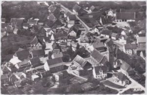88356 Ostrach/Hohenzollern, Luftaufnahme, ca. 1960