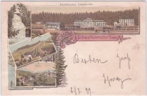 78357 Schwackenreuthe in Baden (Mühlingen), Bahnhof, ca. 1895
