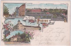 81241 München-Pasing, u.a. Bahnhof, Farblitho, ca. 1895