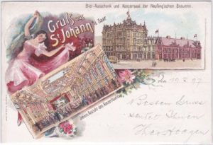 66123 Saarbrücken-St. Johann (Saar), Farblitho, ca. 1895