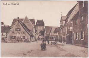 91217 Hersbruck, Straßenansicht, Geschäfte, ca. 1915