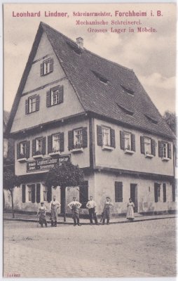 91301 Forchheim (Oberfranken), Schreinerei Lindner, ca. 1910