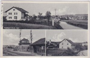 93192 Roßbach (Wald/Oberpfalz), u.a. Bahnhof, ca. 1935