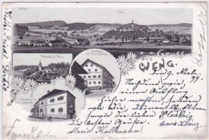 94086 Bad Griesbach-Weng, u.a. Gasthaus, Litho, ca. 1895