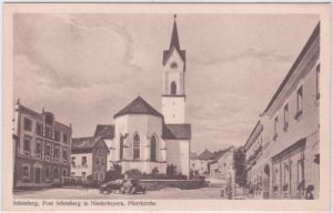 94513 Schönberg (Niederbayern), Straßenansicht, ca. 1930