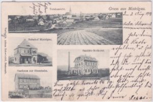 95490 Mistelgau, u.a. Bahnhof, Gasthaus, ca. 1905