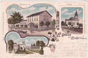 14469 Potsdam-Eiche, u.a. Restaurant, Farblitho, ca. 1900