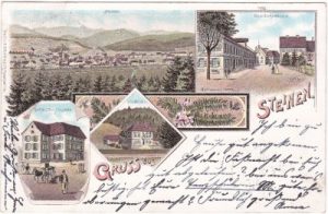79585 Steinen (Baden), Villa Köchlin, Farblitho, ca. 1895