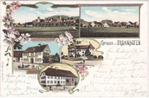 88273 Fronhofen (Fronreute), u.a. Ort Reute, Farblitho, ca. 1900