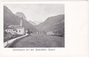 Untertauern, Straßenansicht, Litho, ca. 1900