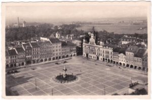 Budweis (Budejovice), Platzansicht, ca. 1940