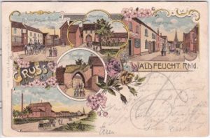 52525 Waldfeucht (Rheinland), u.a. Molkerei, Farblitho, ca. 1900