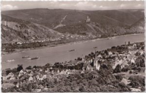 56321 Rhens am Rhein, Luftaufnahme, ca. 1960