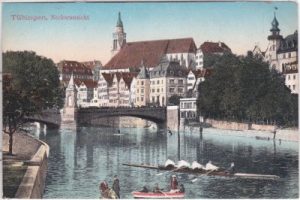 72070 Tübingen, Neckaransicht, ca. 1910