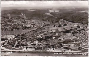 74831 Gundelsheim, Michaelsberg, Luftaufnahme, ca. 1960