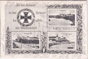 86633 Neuburg an der Donau, u.a. Donaubrücke, ca. 1915