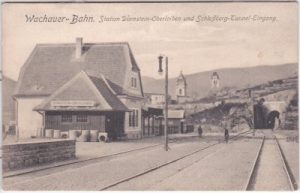 Dürnstein-Oberloiben, Bahnhof der Wachauer Bahn, 1910
