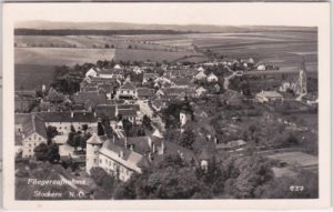 Stockern (Niederösterreich), Luftaufnahme, ca. 1950