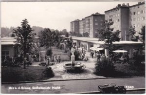 Linz an der Donau, Südbahnplatz, Markt, ca. 1965