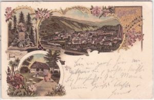 Mürzzuschlag (Steiermark), u.a. Steinbauer, Farblitho, ca. 1895