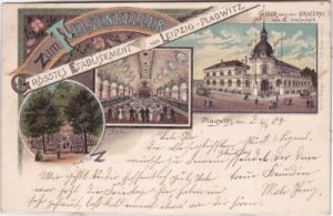 04229 Leipzig-Plagwitz, Felsenkeller, Farblitho, ca. 1900