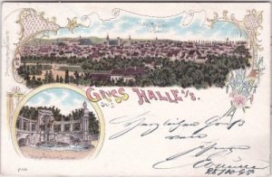 06108 Halle an der Saale, Farblitho, ca. 1895