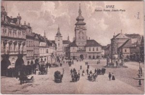Saaz (Zatec), Kaiser-Franz-Josefs-Platz, ca. 1915