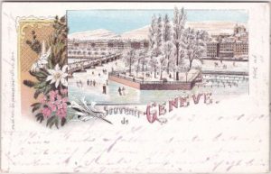 Geneve (Genf), Winterlitho, Farblitho, ca. 1900