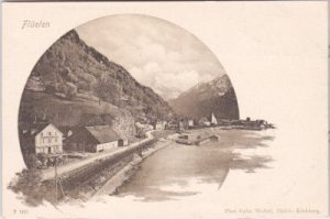 Flüelen (Uri), Straßenansicht, ca. 1900