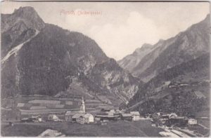 Flirsch in Tirol (Arlbergbahn), Ortsansicht, ca. 1905