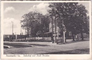 01561 Priestewitz (Sachsen), Bahnhof, ca. 1935