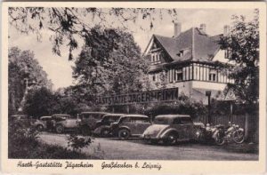 04564 Großdeuben (Böhlen), Harth-Gaststätte Jägerheim, ca. 1940