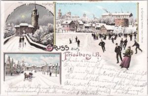 61169 Friedberg (Hessen), Winterlitho, Farblitho, ca. 1895