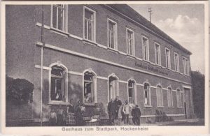 68766 Hockenheim, Gasthaus zum Stadtpark, ca. 1925