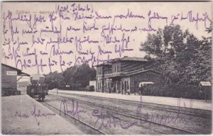 Szillen (Schillen), Ostpreußen, Bahnhof, ca. 1915