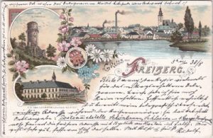 Freiberg in Mähren (Pribor), Farblitho, ca. 1900