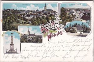 08134 Wildenfels, u.a. Friedrichsthal, Farblitho, ca. 1900