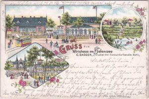 14193 Berlin, Wirtshaus am Halensee (Wilmersdorf), Litho, ca. 1895