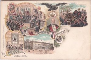10117 Berlin-Mitte, Kaiser Wilhelm, Farblitho, Anlaßkarte 1897