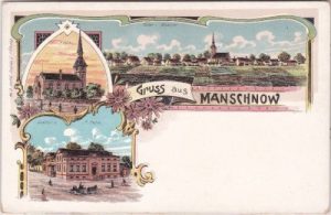 15328 Manschnow (Amt Golzow), Farblitho, ca. 1900