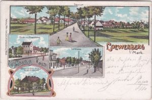 16775 Löwenberg (Mark), u.a. Schloss, Farblitho, ca. 1900