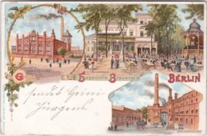 10967 Hasenheide (Berlin-Neukölln), Brauerei, Farblitho, ca. 1895