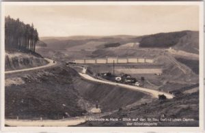 37520 Osterode am Harz, Bau der Sösetalsperre, ca. 1930